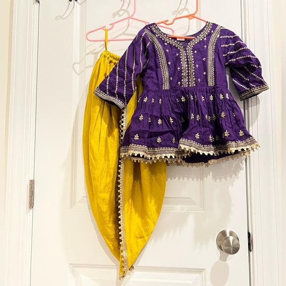 Desi peplum top with dhoti set - Picture 1 of 1